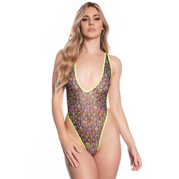 🦋B2G1🦋MIDNIGHT BALLERINA Lights Out Mesh Romper Teddy | ONE SIZE | Dance Wear - Picture 1 of 3